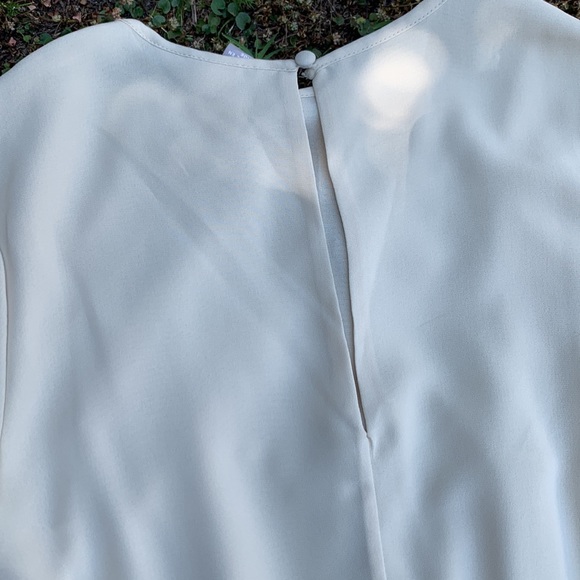 H&M Beige Crepe Pleated Detail Midi Dress - Picture 8 of 10